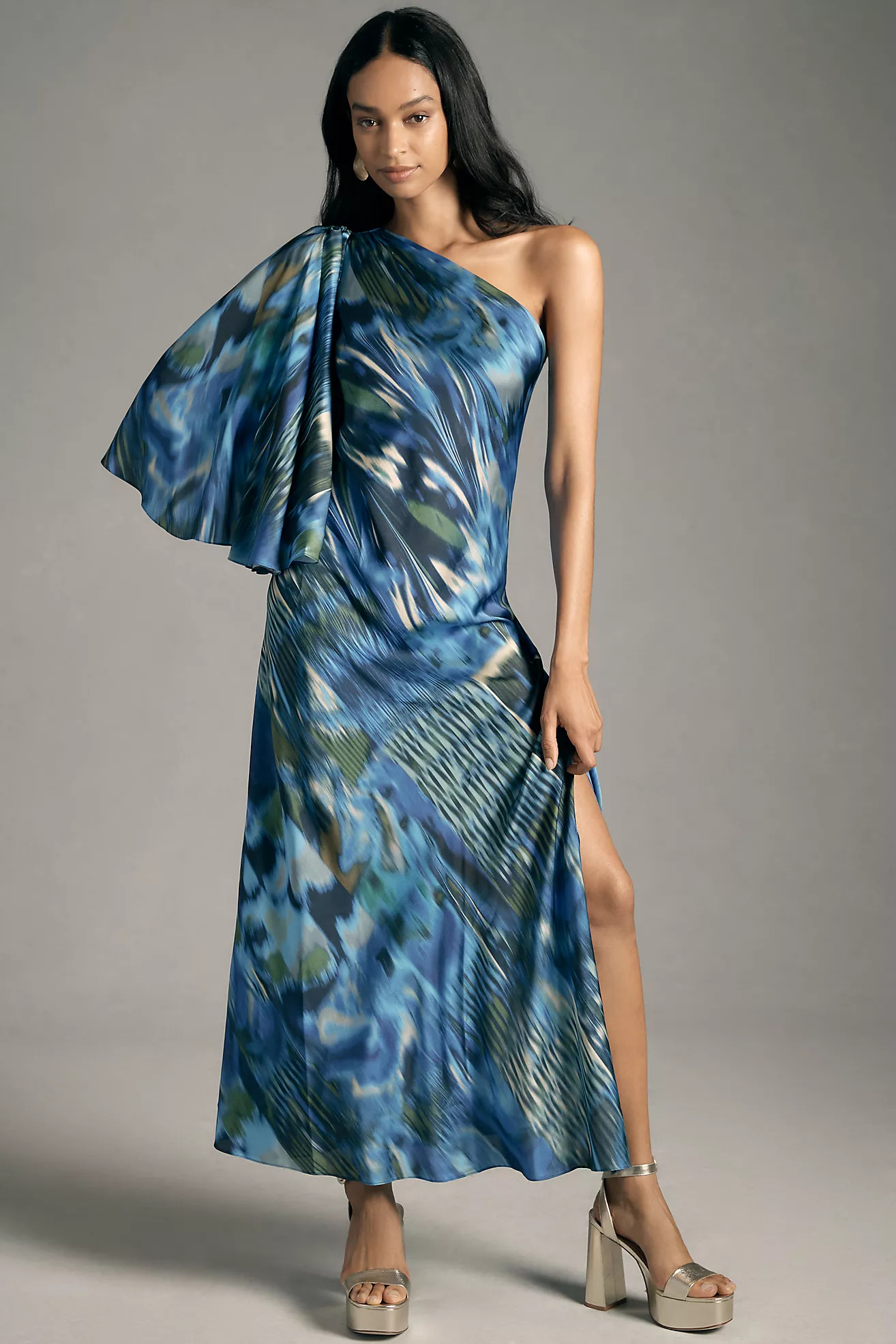 Mandira Wirk One-Shoulder Printed Dress | Anthropologie (US)