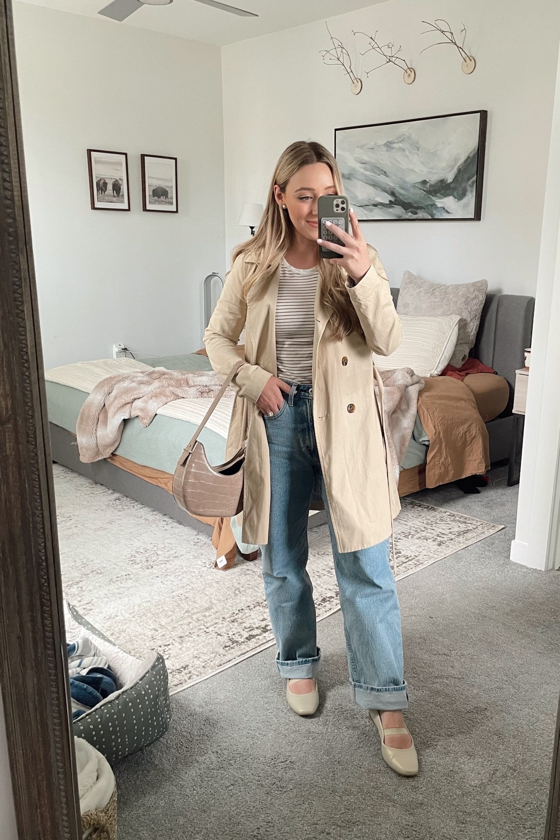 Running to brunch outfit! Love this transitional spring fit 🌸

Wearing a 25 in the jeans and loveeee the fit so much!!! 

#brunch #spring #ltkspring #trenchcoat #jeans #petitestyle #petite #petitejeans 

#LTKfindsunder100 #LTKstyletip #LTKfindsunder50