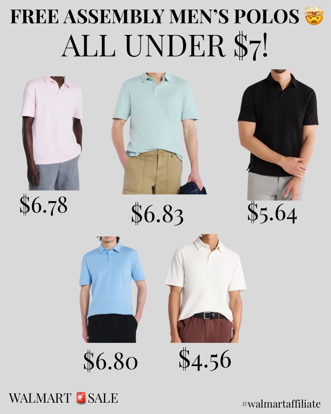 🚨 MEN’S FREE ASSEMBLY POLOS FOR $7 OR LESS!

And one is ONLY $4.56! 🤯

5 colors/styles + one link to shop them all 👇

#Walmartaffiliate #WalmartFinds #MensFashion #MensStyle #WalmartDeals #ltkcreator

#LTKWorkwear #LTKSaleAlert #LTKMens