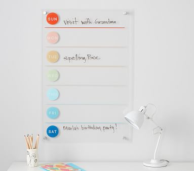 Acrylic Weekly Vertical Calendar | Pottery Barn Kids