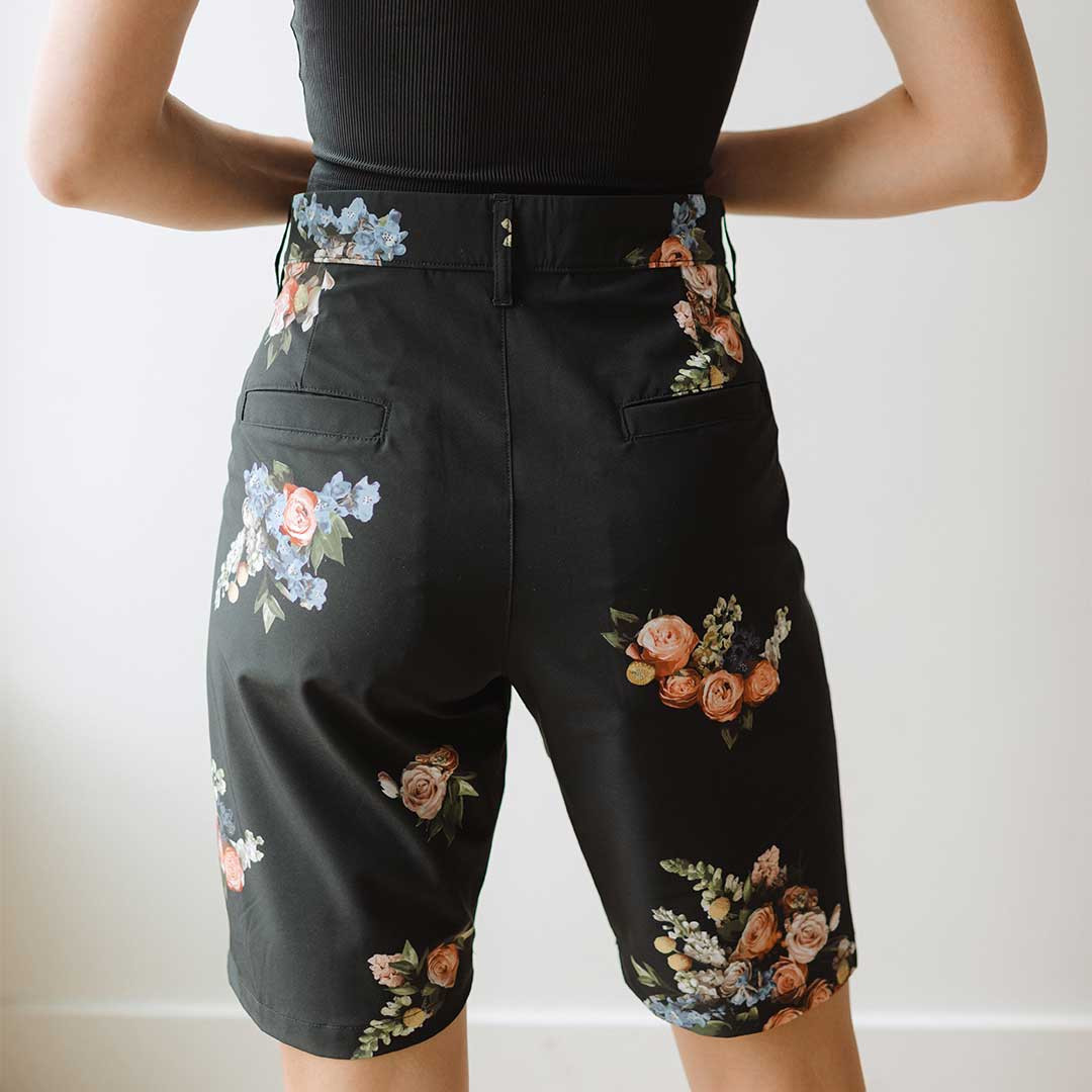 Rose Black Bermuda Shorts | Albion Fit