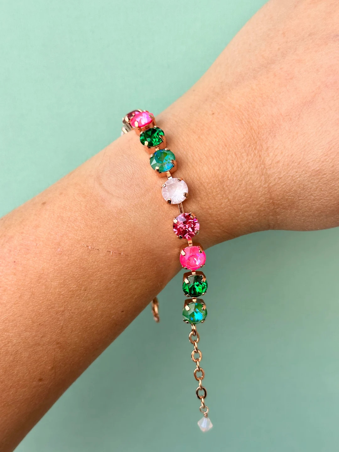 Flamingo Garden 8mm Bracelet - Etsy | Etsy (US)