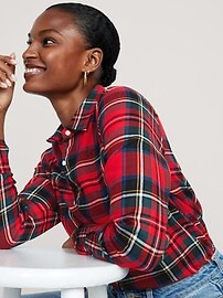 Relaxed Classic Flannel Shirt for Women | Old Navy (US)