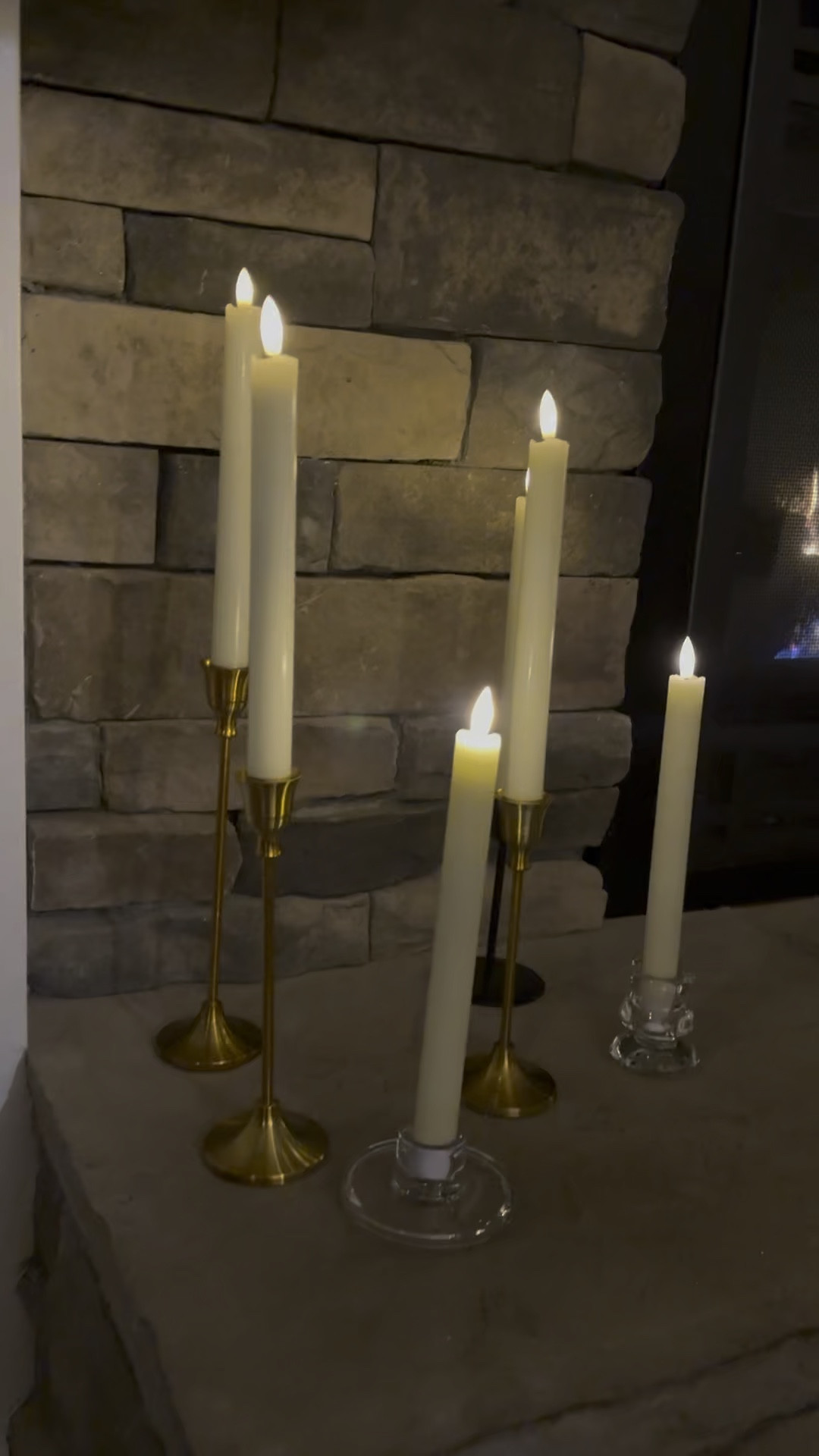 Realistic battery operated lights from
Amazon! Put these around the fireplace this year for Christmas ! 

#LTKWatchNow #LTKHome #LTKHoliday