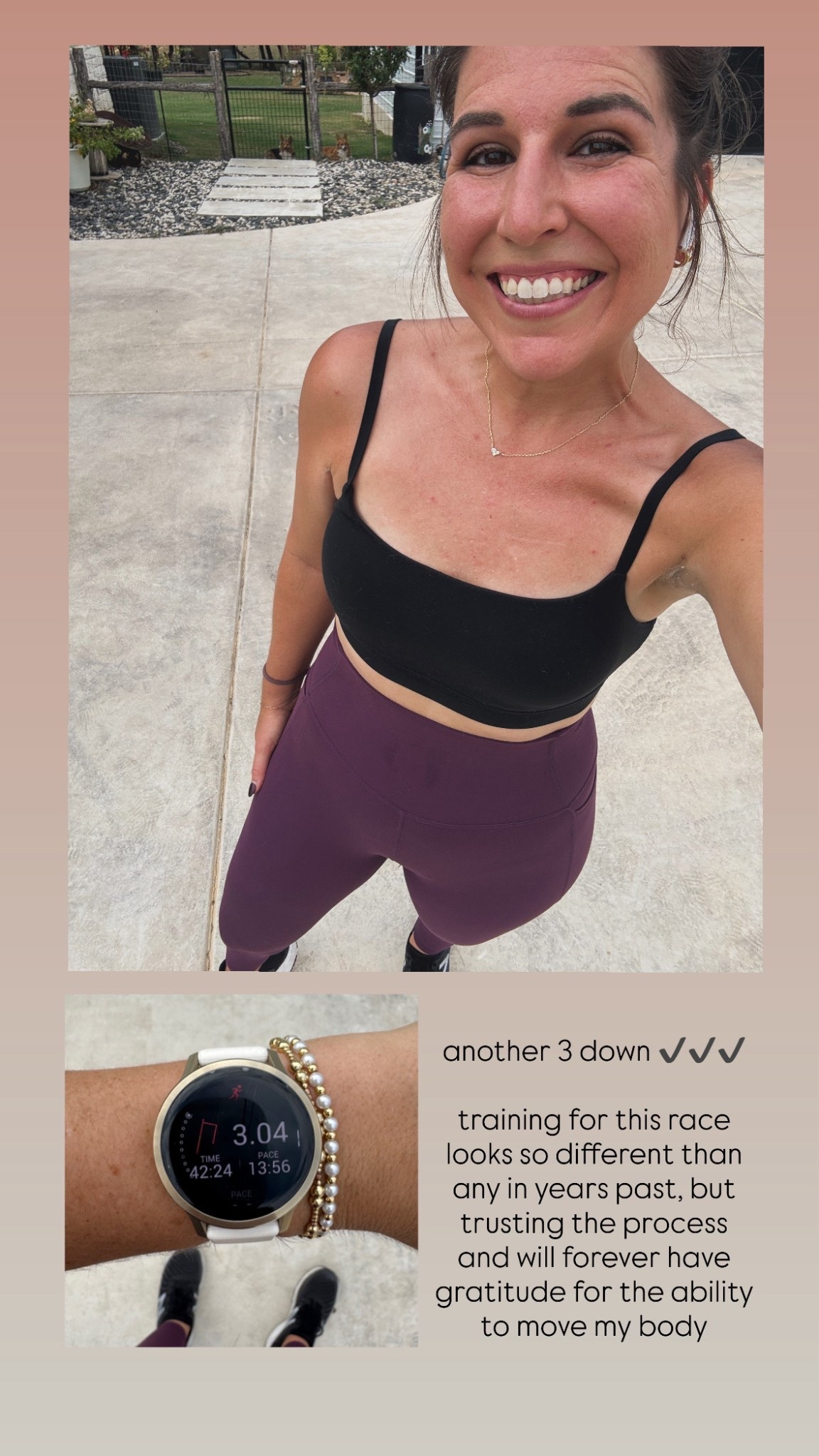 Another run down in my favorite running essentials! Running tights are size small, sports bra size medium. Garmin Venu 4 (41 mm) watch ✨ 

#LTKmorningroutine #LTKfitnessgoals #LTKdayinmylife
