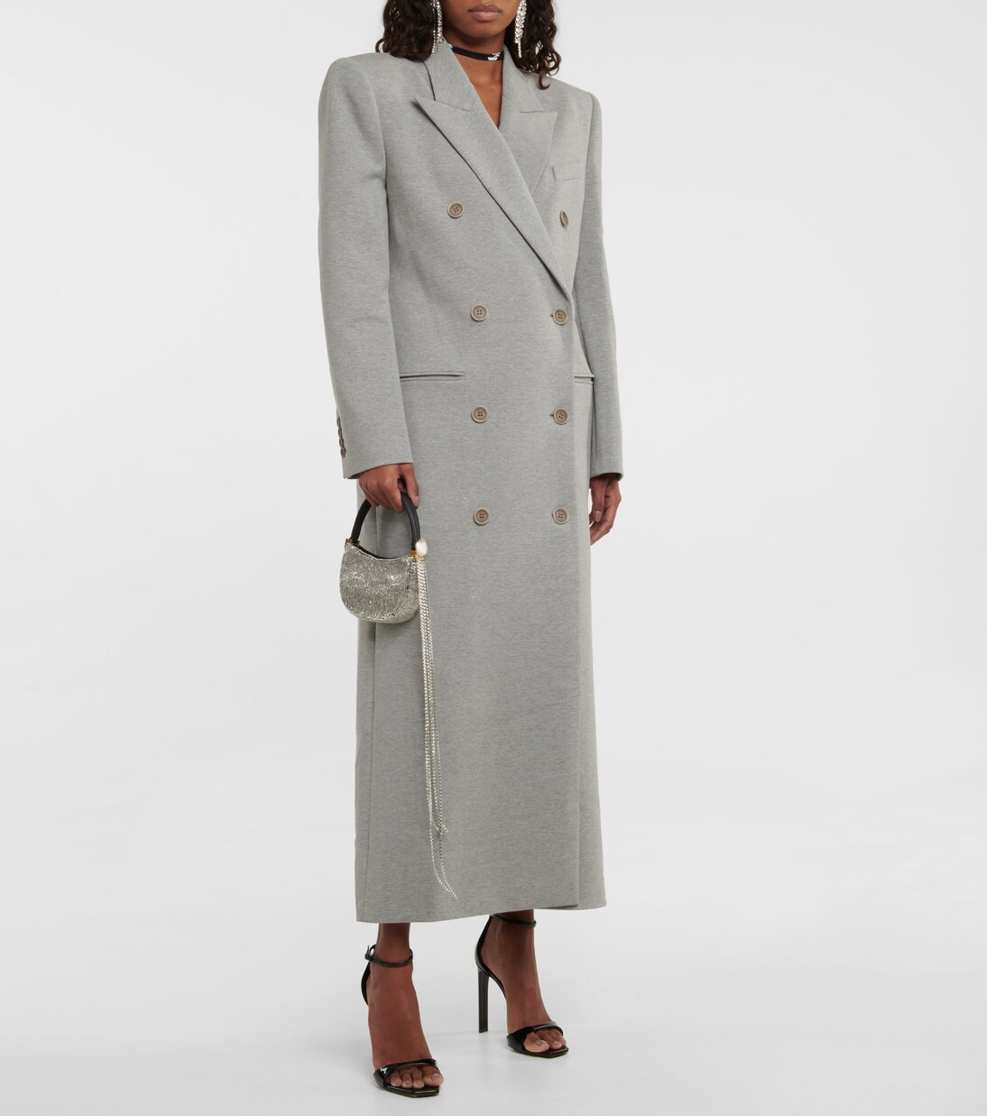 Double-breasted cotton-blend coat | Mytheresa (UK)