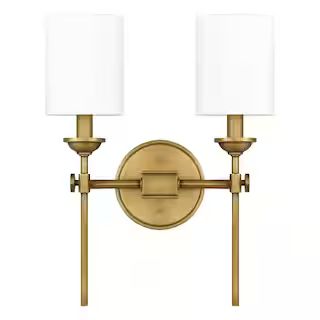 ASHLEY HARBOUR COLLECTION Wiltshire 2-Light Weathered Brass Sconce DS19297A - The Home Depot | The Home Depot