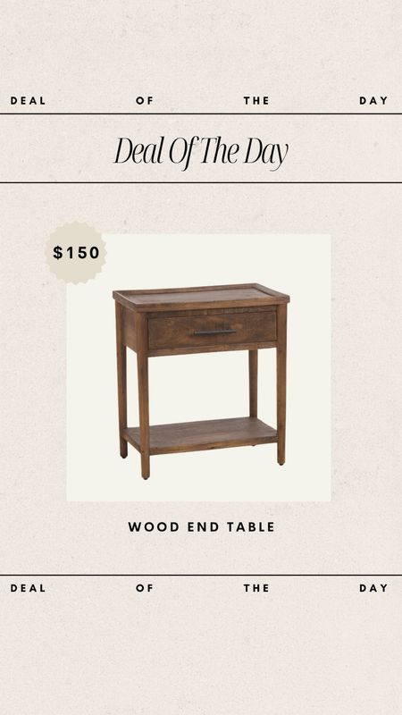 Deal of the Day - Wood End Table // only $150!

side table, nightstand, end table, tj maxx finds, marshall’s finds, budget friendly furniture, affordable nightstand, affordable end table, budget friendly end table, deal of the day, home decor deals, home finds, wood table, wood nightstand 

#LTKHome #LTKStyleTip
