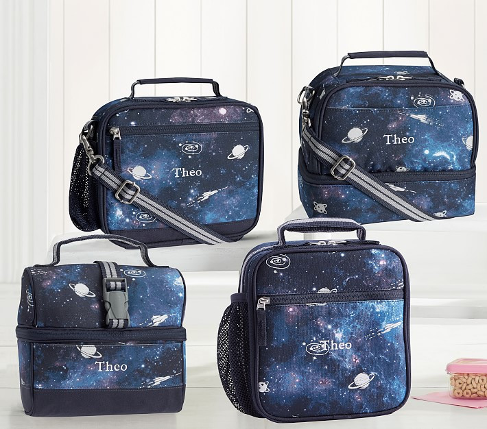 Mackenzie Navy Galaxy Glow-in-the-Dark Lunch Boxes | Pottery Barn Kids