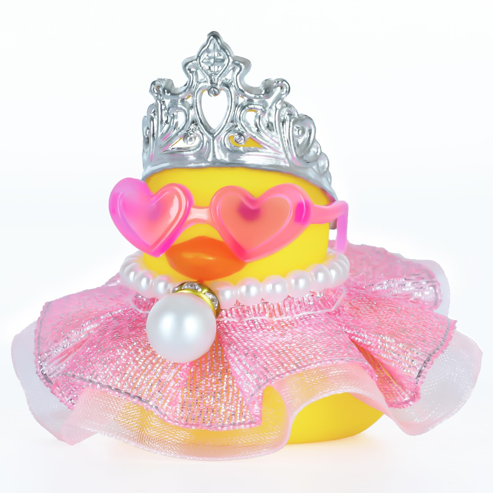 Rubber Duck with Pink Glitter Dress,Squeaky Duck for Jeep Ducking Baby Bath Toys Car Dashboard De... | Amazon (US)