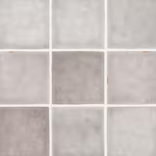 Jeffrey Court Vista Grey Zellige 4 in. x 4 in. Glossy Ceramic Wall Tile (5.4 sq. ft./Case) 95667 ... | The Home Depot