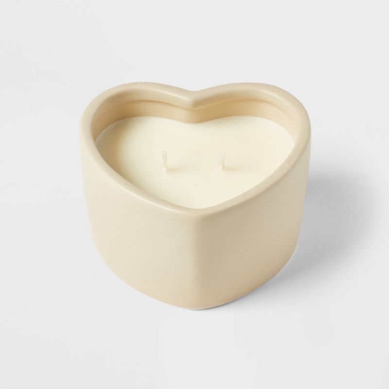 7oz Glossy Glaze Heart Shaped Ceramic Cream - Threshold™ | Target