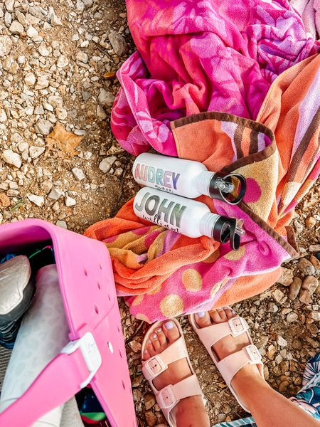 Swim bag essentials: simply southern waterproof beach bag, personalized kids water bottles, slip on sandals, bright beach towels, travel must haves, beach bag favorites 

#LTKSummerSales #LTKxWalmart #LTKSwim