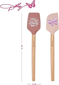 Dolly Parton Silicone Spatula Spoon and Scraper Spatulas with Beechwood Handles, Mosaic Butterfly... | Amazon (US)
