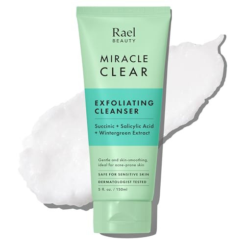 Rael Miracle Clear Facial Cleanser – Makeup Remover, Daily Face Wash, Gentle Deep Pore Cleansing Korean Skin Care for Oily & Combination Skin (Exfoliating Cleanser, 5.1 fl. oz) | Amazon (US)