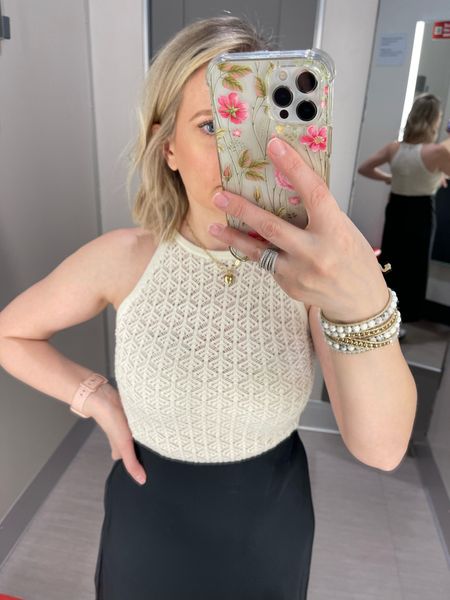 New arrival from Target. Lightweight crochet top. Wearing Xs, you can definitely size up. Linked the matching skirt too. 

#LTKfindsunder50 #LTKover40 #LTKSeasonal