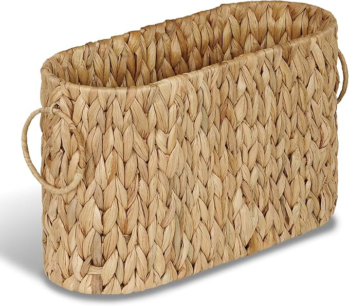 efluky Toilet Paper Storage Basket, Water Hyacinth Slim Toilet Paper Holder- Holds Up to 9 Mega R... | Amazon (US)