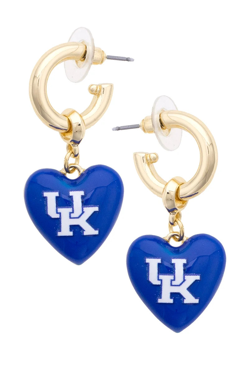Kentucky Wildcats Heart Drop Earrings | CANVAS