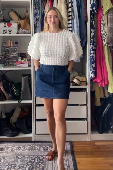 Denim mini skirt, spring outfit, denim skirt; J crew style, classic style, staple pieces 

#LTKfindsunder100 #LTKmidsize #LTKSeasonal