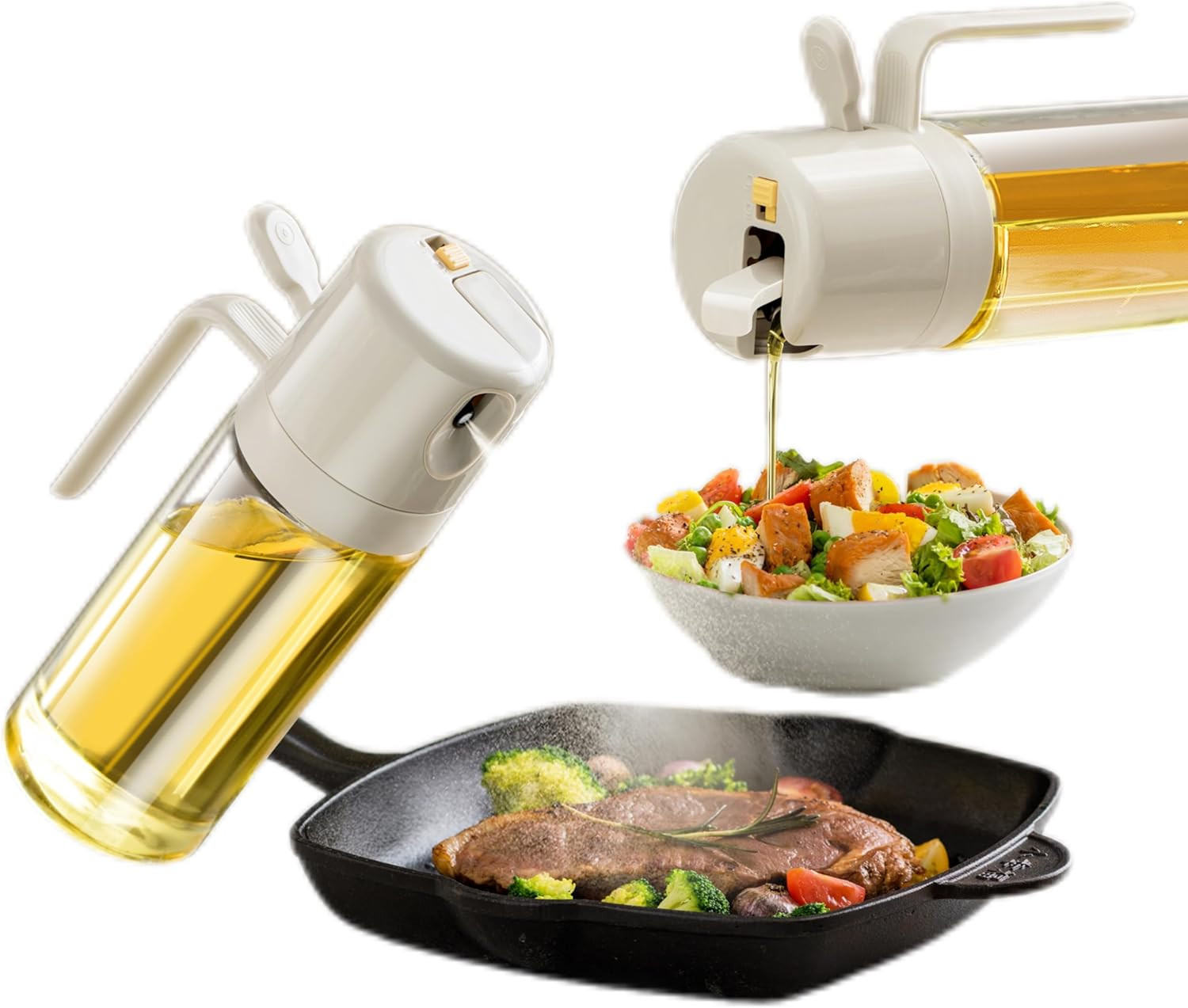 MDZF SWEET HOME 18oz Olive Oil Dispenser Bottle, 2 in 1 Oil Dispenser and Oil Sprayer for Kitchen... | Amazon (US)