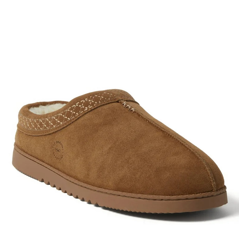 Dearfoams Dean Genuine Suede Clog Slipper with Embroidery - Walmart.com | Walmart (US)