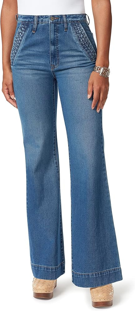 Sam Edelman Women's Bay High Rise Trouser Flare Jean | Amazon (US)
