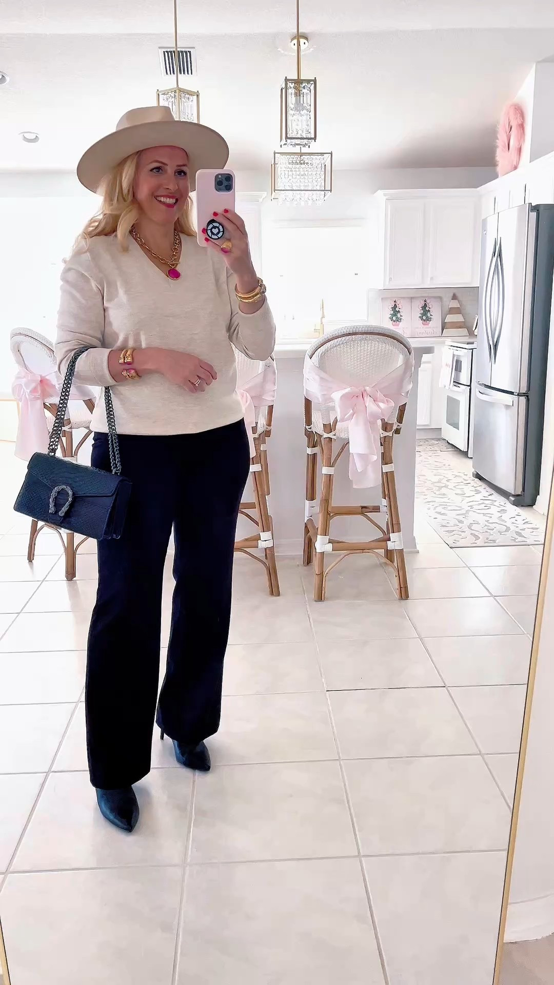 Casual winter outfit 

Vneck Sweater medium (in color Almond), pants size 12, booties, Rancher hat

#LTKSeasonal #LTKOver40 #LTKSaleAlert #LTKU #LTKMidsize #LTKTravel #LTKgrwm #LTKootd #LTKValentine #LTKWorkwear #LTKvlog #LTKNYFW