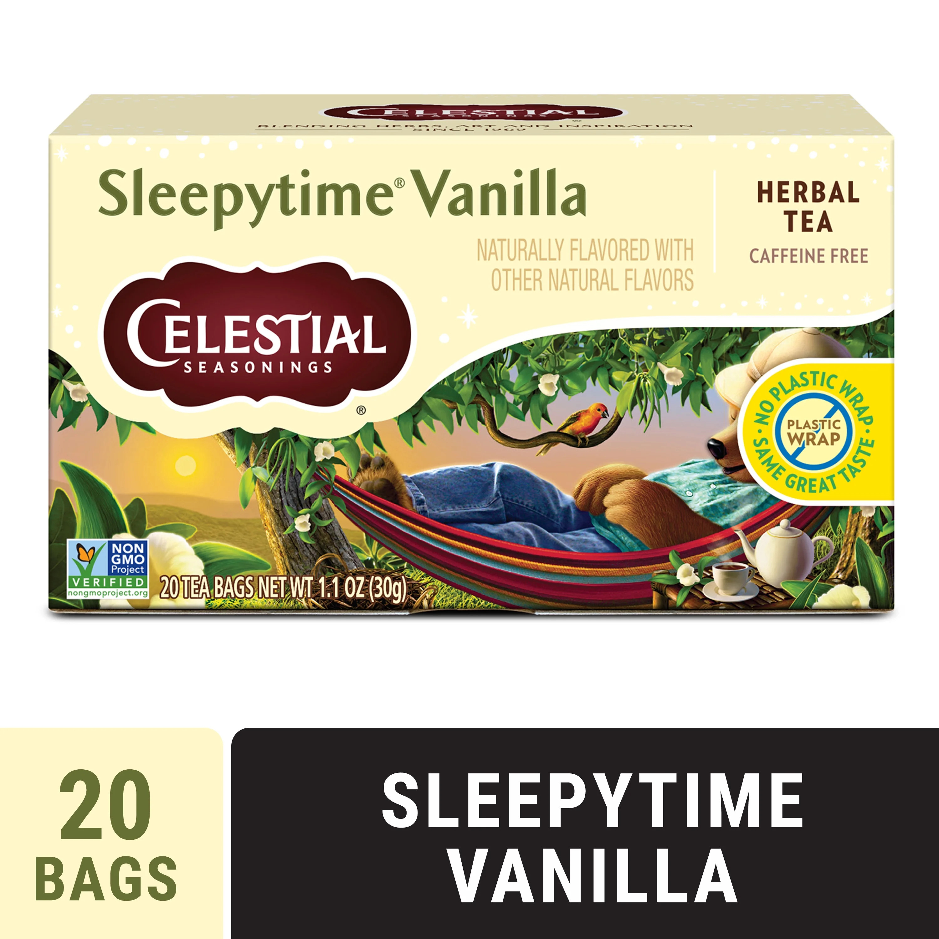 Celestial Seasonings Herbal Tea Sleepytime Vanilla Caffeine Free Sleep Tea 20 Tea Bags | Walmart (US)