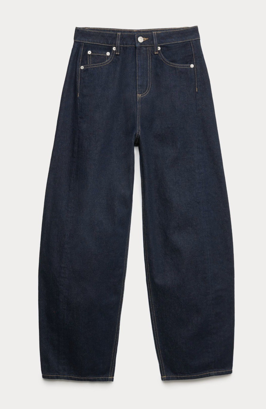 @markandspencers barrel-leg jeans are so good! Loving this dark indigo wash!

#LTKuk #LTKwinter #LTKpetite