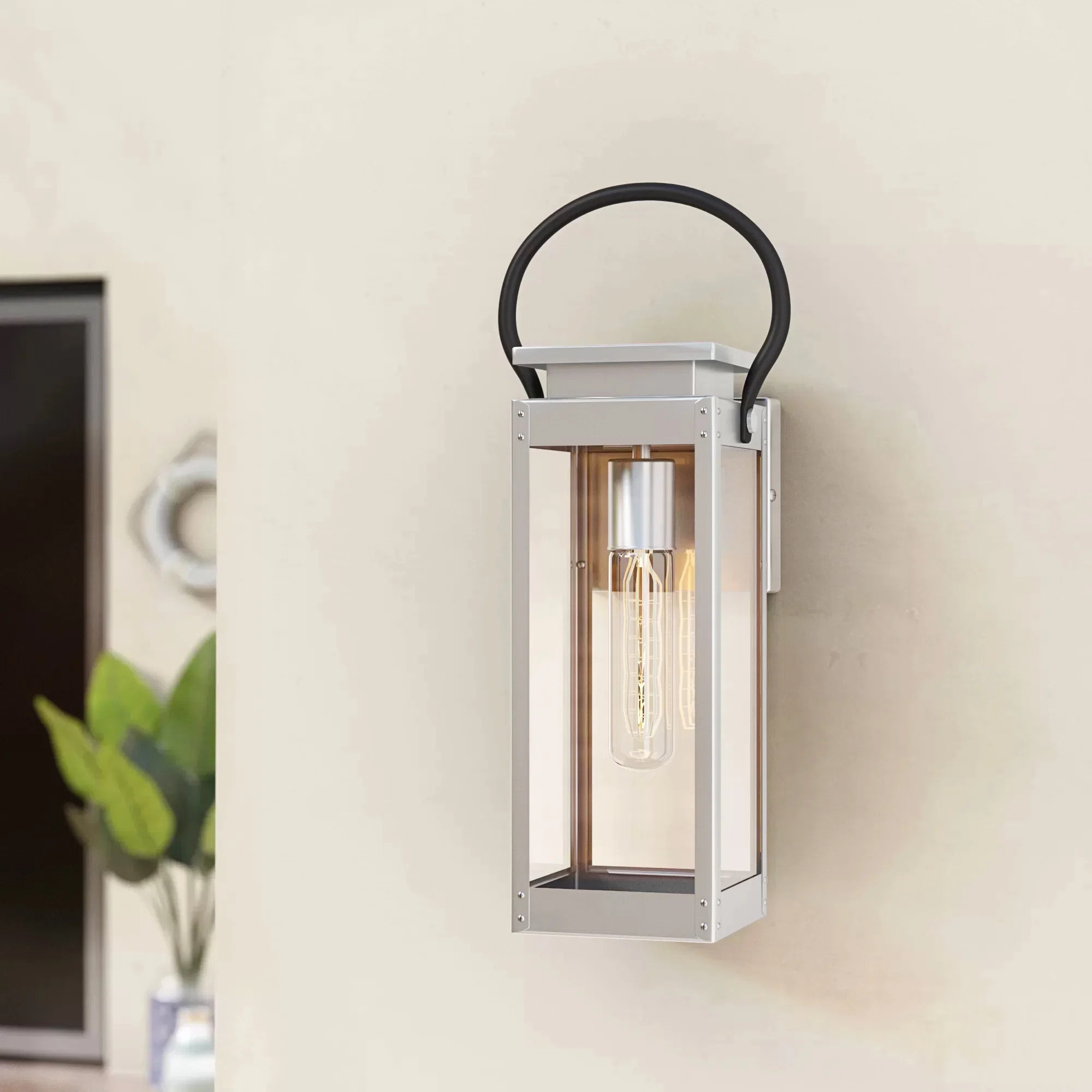 Beachcrest Home™ Ola Stainless Steel Outdoor Wall Lantern & Reviews | Wayfair | Wayfair North America