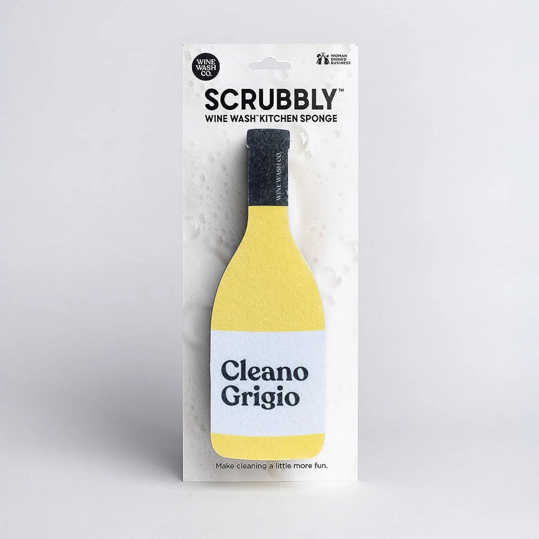 Scrubbly™ Kitchen Cleaning Sponge: Cleano Grigio yellow Cleaning Sponge Cute Cleaning Product -... | Etsy (US)