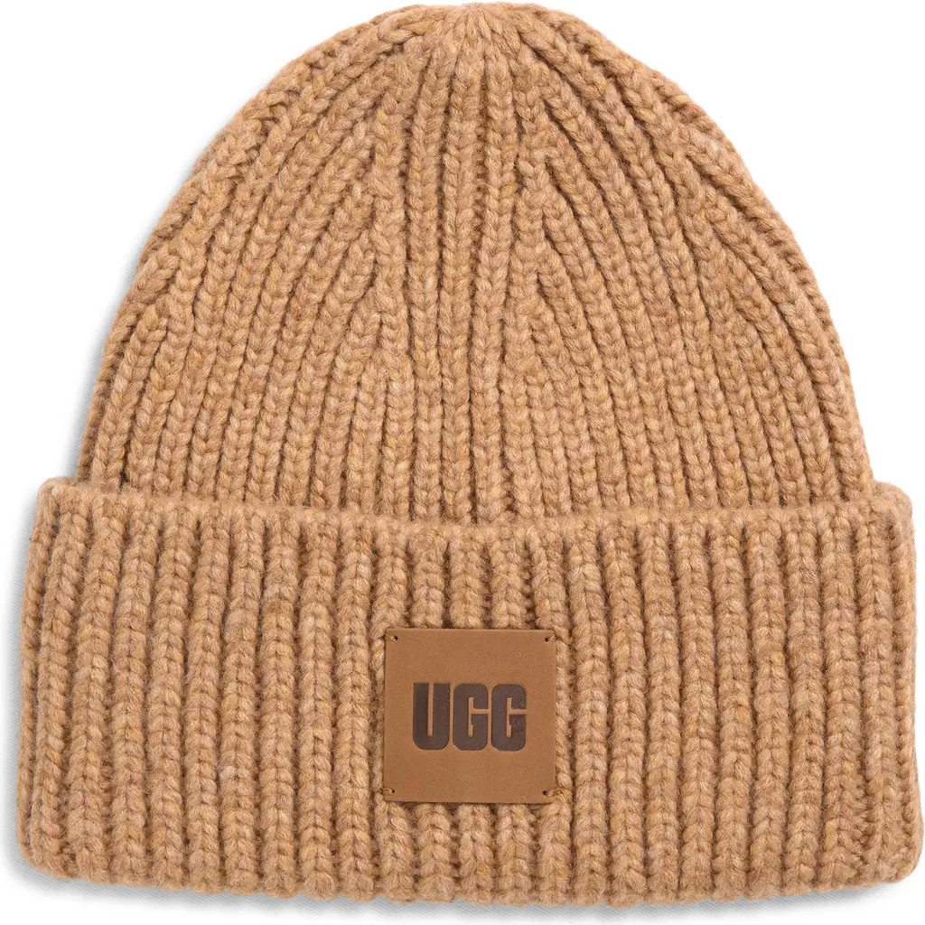 UGG(r) Chunky Rib Beanie in Camel at Nordstrom | Nordstrom