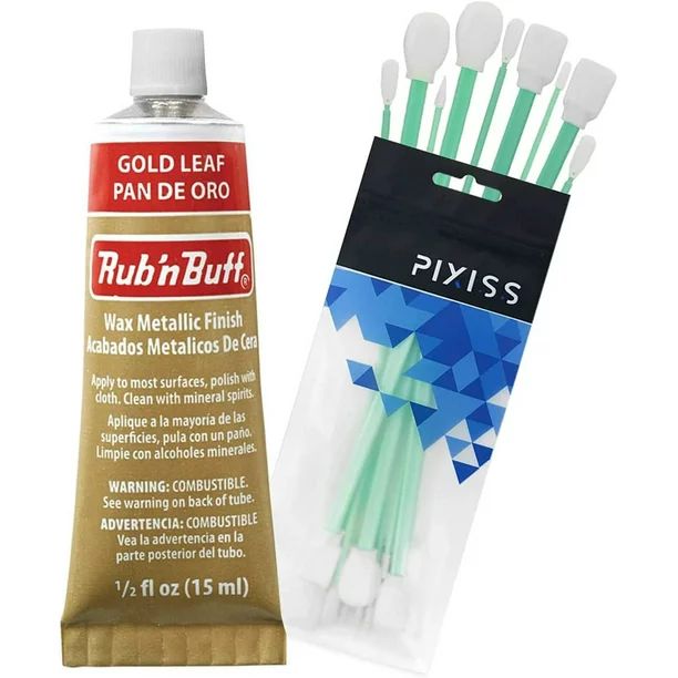 Rub n Buff Wax Metallic Gold Leaf, Rub and Buff Finish, 0.5-Fluid Ounce, Pixiss Blending and Appl... | Walmart (US)