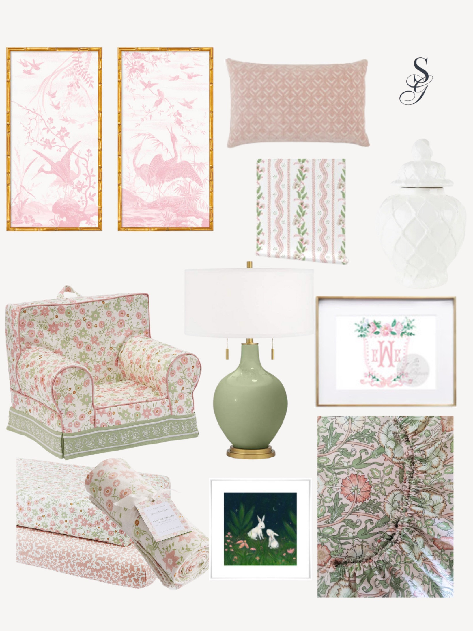 Part 4 of the Sage Green and Pink Girl’s Nursery! 🤍Check out my profile for the rest of the room (or check Nursery Collection Section!)💕🪷

Wall Art, Nursery Decor, Lamp, Ginger Jar, Crib Cover, Crib Sheet, Nursery Wallpaper, Pink Pillow , Girl’s Nursery



#nursery #nurserydecor #grandmillenial #kidsplayroom #tablelamp #nurseryart #girlsnursery, Traditional Wall Art, Pink and Green, Preppy Nursery, Girls Nursery 

#LTKfamily #LTKhome #LTKbaby