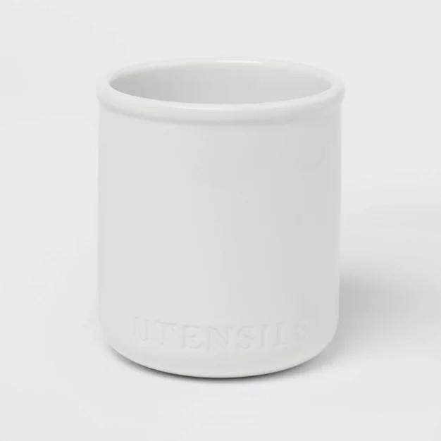 Stoneware Hand Lettered Utensil Holder - Threshold™ | Target