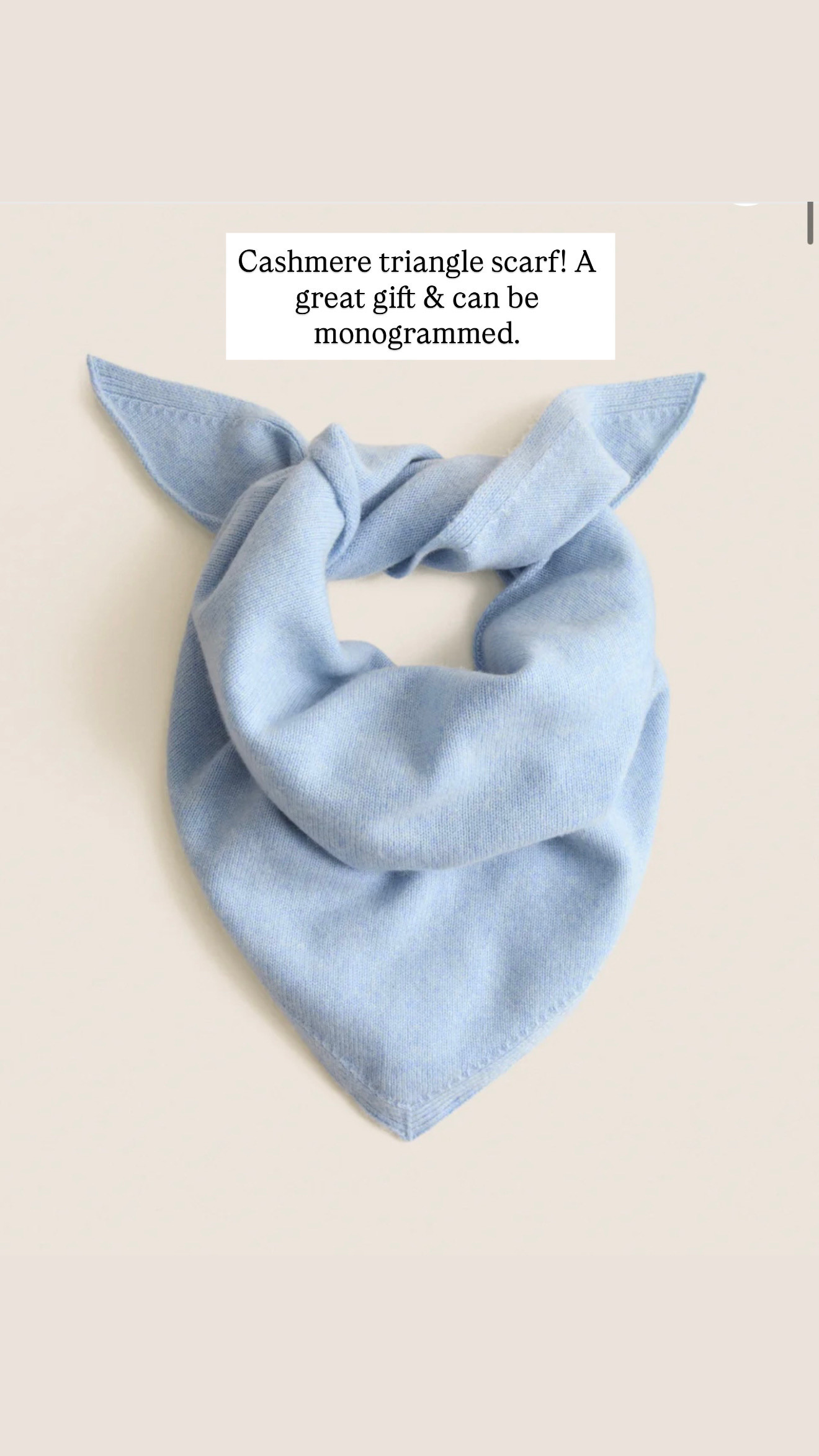 I am really loving this light blue for fall this year! A cashmere scarf is always such a great gift to me - this one comes in a few colors! Also, you can get it on sale if you spend $250 or more on Tuckernuck!

Loverly Grey, cashmere scarf, cashmere wrap, tuckernuck sale, blue scarf 

 #LTKSeasonal