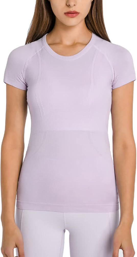 LUYAA Women's Workout Tops Long Sleeve Shirts Yoga Sports Breathable Gym Athletic Top Slim Fit | Amazon (US)