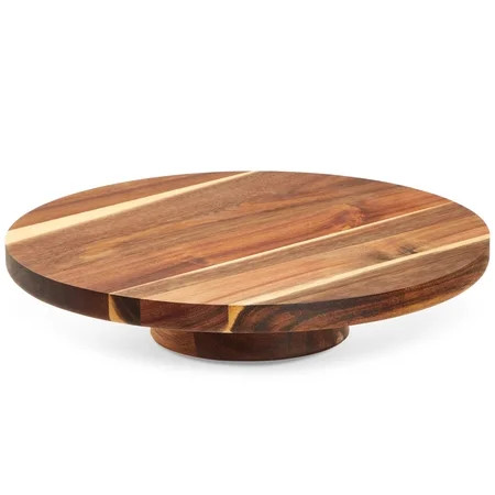 Juvale Acacia Wood Cake Stand - Wedding Cake Stand & Serving Platter - Rustic Round Wood Dessert Display - Easy-Clean Low-Profile Wooden Serving Base - 12.75 in Dia, 2.75 in H | Walmart (US)