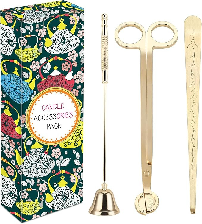 3 in 1 Candle Accessory Set, Candle Wick Trimmer Candle Snuffer Candle Wick Dipper for Candle Lov... | Amazon (US)