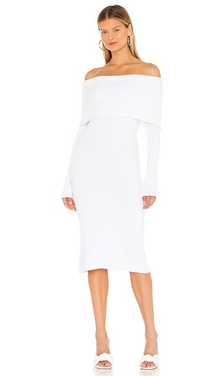 Off The Shoulder Dress in Bleach White | Revolve Clothing (Global)