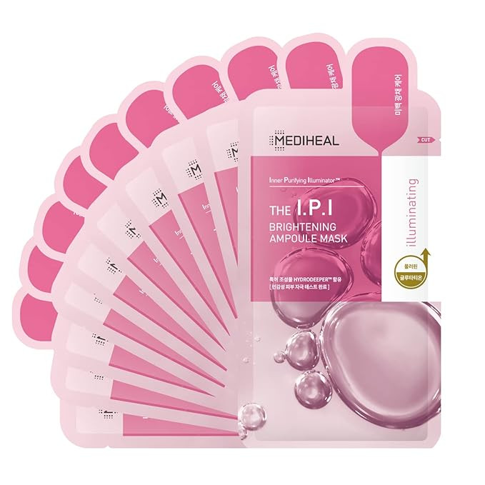 Mediheal Official Best No.1 Korean Sheet Mask - IPI Ampoule Face Mask 10 Sheets For Brightening R... | Amazon (US)