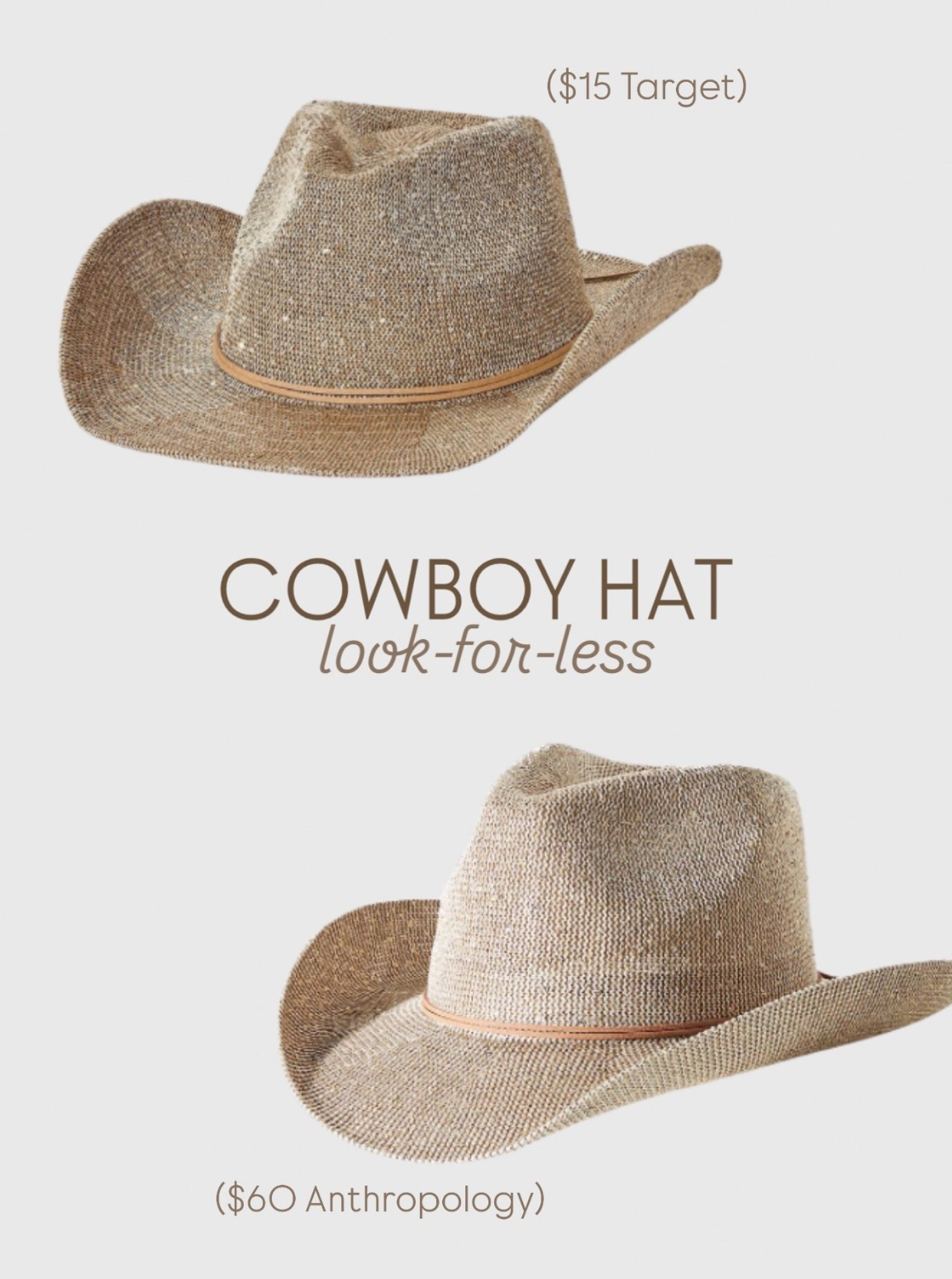 Anthropology cowboy hat dupe at target for only $15! It comes in the tan sparkle color or a white sparkle. So cute for a country concert outfit! 🎶 

#LTKootd #LTKTravel #LTKFestival
