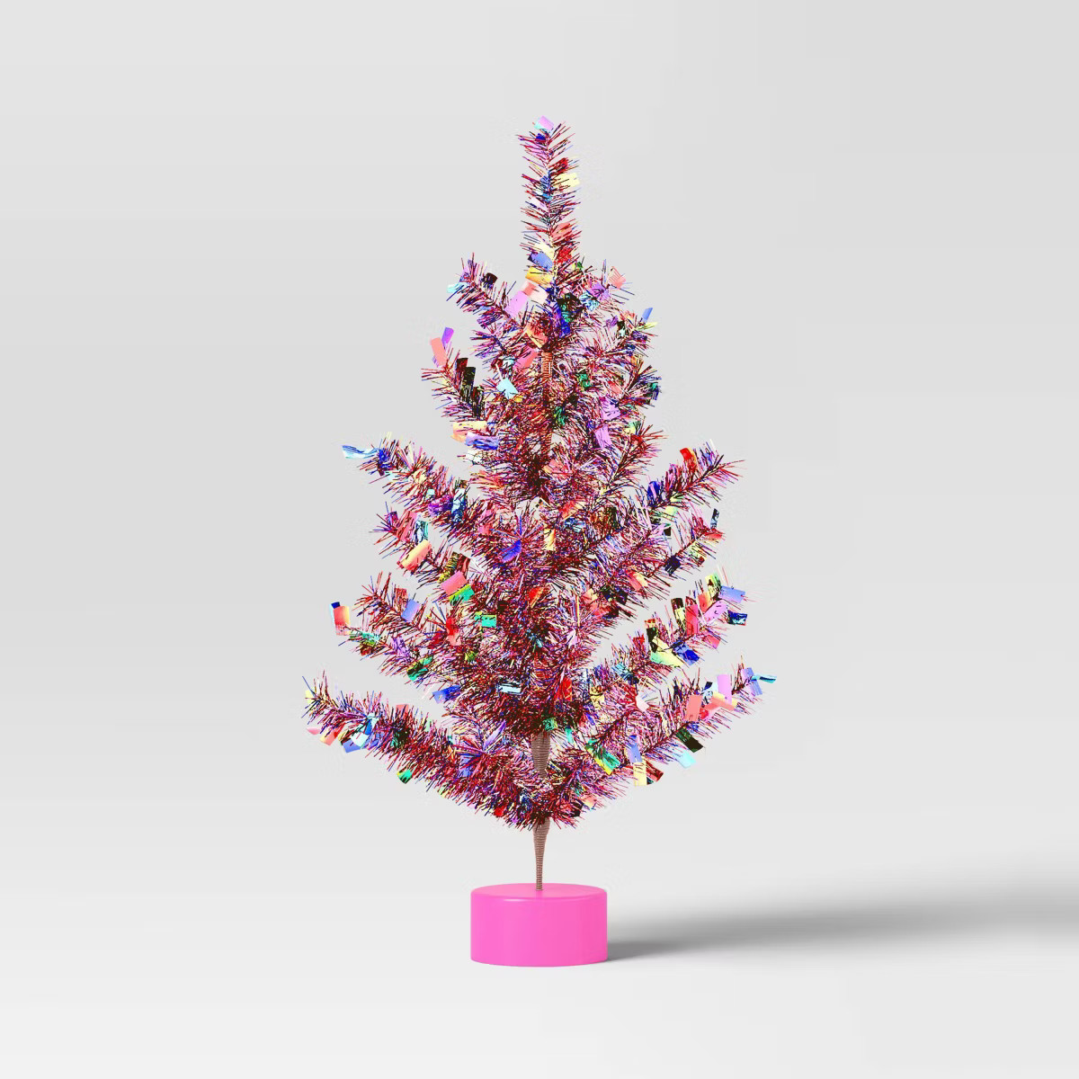 Christmas Metal Mini Tree Shiny Multicolor Tinsel - Wondershop™ | Target