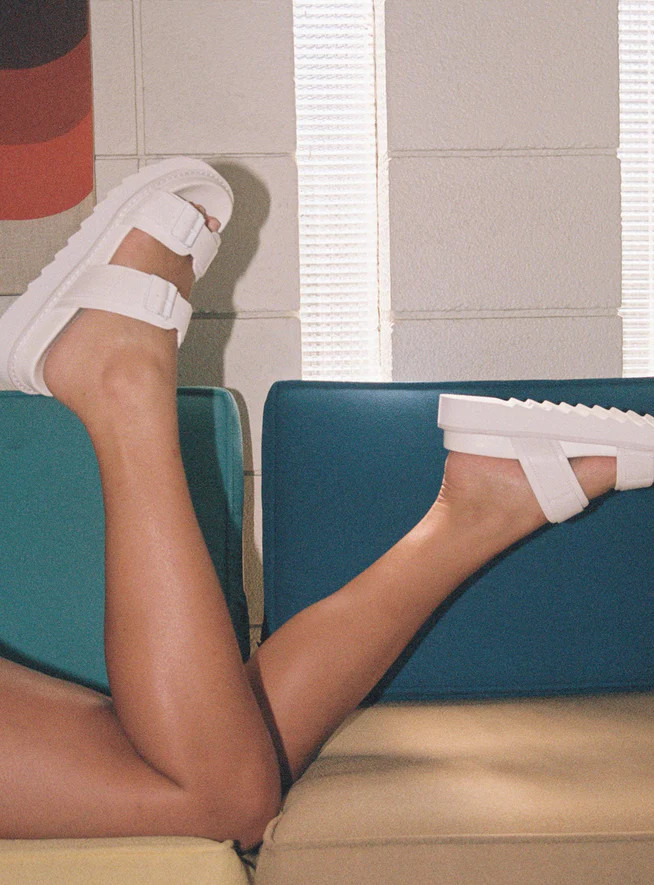 Ma Belle Sandals All White | Princess Polly US