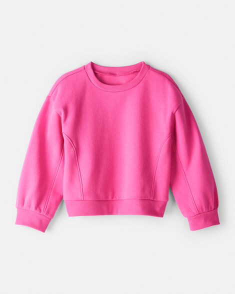 Toddler Girl DayDream Fleece Long-Sleeve Pullover Sweatshirt - Pink | Carter's Inc