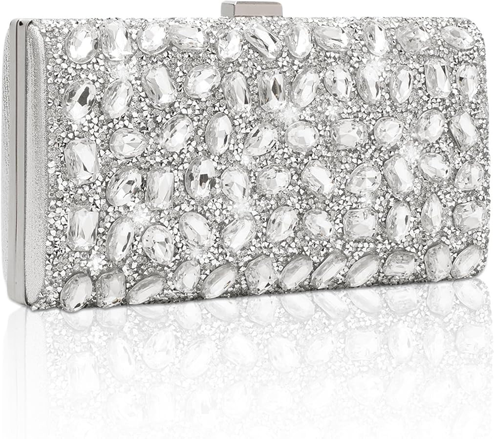 YYW Women Rhinestone Clutch Purse Evening Bag Sparkly Crystal Beaded Handbag for Party | Amazon (US)