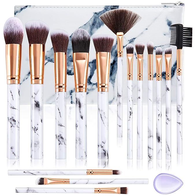 DUAIU Makeup Brushes Set Premium Synthetic Foundation Powder Concealers Blending Eye Shadows Face... | Amazon (US)