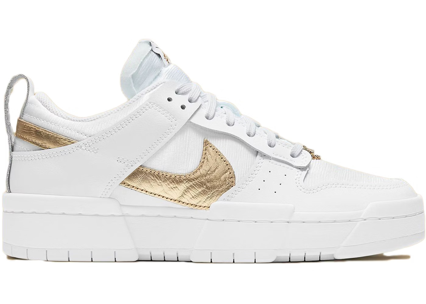 Nike Dunk Low DisruptWhite Metallic Gold (W) | StockX