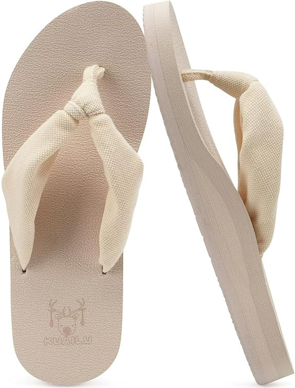 KuaiLu Flip Flops for Women with Arch Support Yoga Mat Comfortable Summer Beach Walking Thong Cus... | Amazon (US)