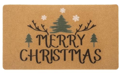 Christmas-Welcome Door-Mats Coir-Doormats - Non-Slip Front Door Mat Seasonal Winter Christmas Holiday Doormat for Indoor Outdoor Entrance Decor 17 X 29 Inch | Amazon (US)